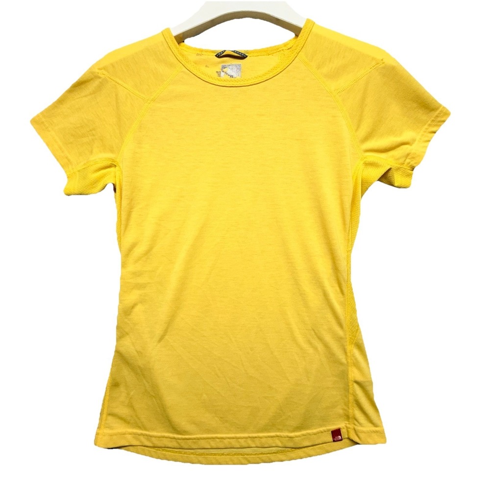 The North Face Women's Yellow Short Sleeve Athletic Shirt Size Small